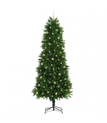 vidaXL Christmas Tree with LED Light Green 240 cm PE