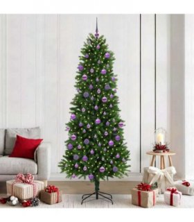 vidaXL Christmas Tree with LED Light Green 240 cm PE