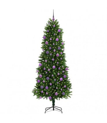 vidaXL Christmas Tree with LED Light Green 240 cm PE