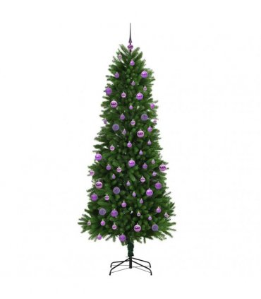 vidaXL Christmas Tree with LED Light Green 240 cm PE
