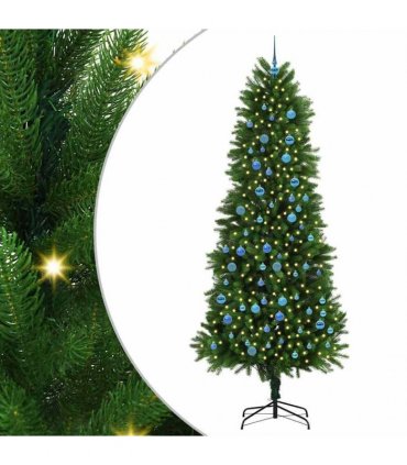 vidaXL Christmas Tree with LED Light Green 240 cm PE