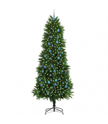 vidaXL Christmas Tree with LED Light Green 240 cm PE
