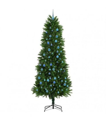 vidaXL Christmas Tree with LED Light Green 240 cm PE