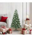 vidaXL Christmas Tree with LED Light Green 120 cm PVC and Steel