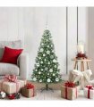 vidaXL Christmas Tree with LED Light Green 120 cm PVC and Steel