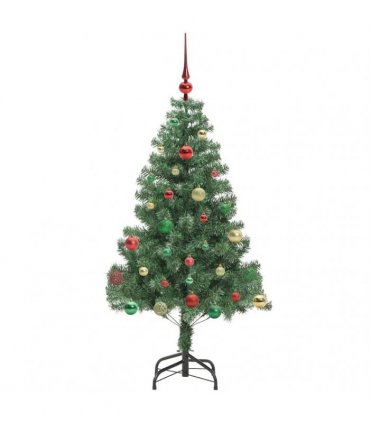 vidaXL Christmas Tree with LED Light Green 150 cm PVC and Steel