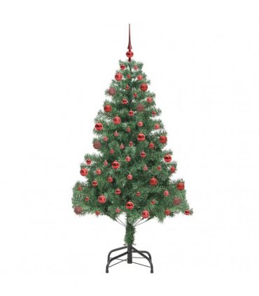 vidaXL Christmas Tree with LED Light Green 180 cm PVC and Steel