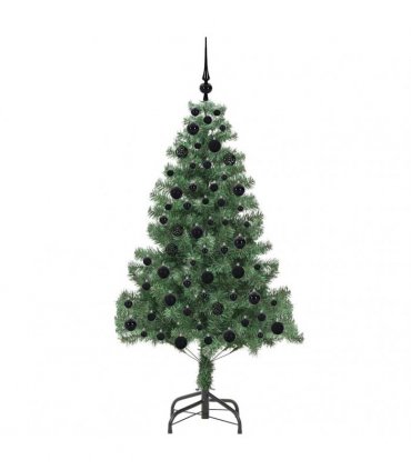 vidaXL Christmas Tree with LED Light Green 180 cm PVC and Steel