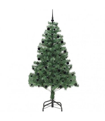 vidaXL Christmas Tree with LED Light Green 210 cm PVC and Steel