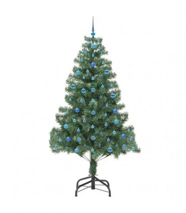 vidaXL Christmas Tree with LED Light Green 210 cm PVC and Steel