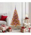 vidaXL Christmas Tree with LED Light Gold 120 cm PET and Steel