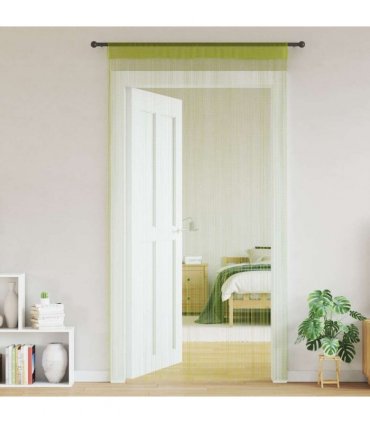 vidaXL String Curtains 2 pcs 100x250 cm Green