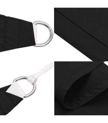 vidaXL Sunshade Sail Oxford Fabric Rectangular 6x8 m Black