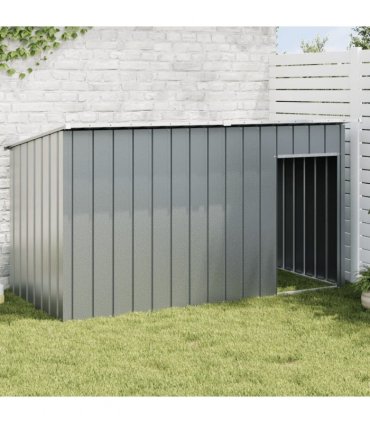 vidaXL Dog House with Roof Anthracite 196x91x110 cm Galvanised Steel