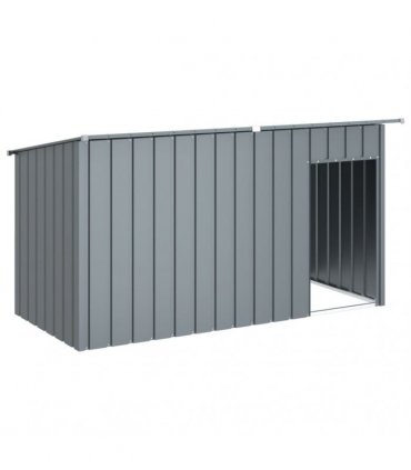 vidaXL Dog House with Roof Anthracite 196x91x110 cm Galvanised Steel
