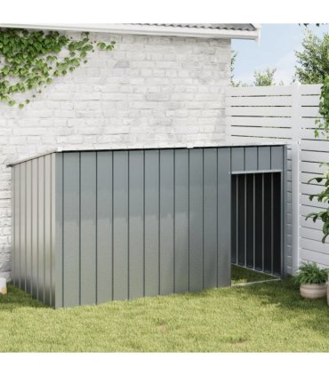 vidaXL Dog House with Roof Anthracite 196x91x110 cm Galvanised Steel