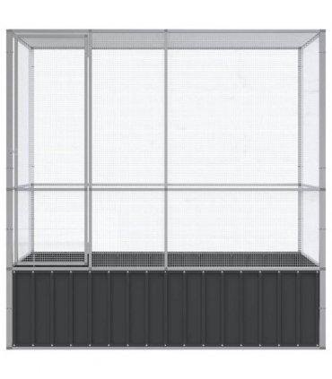 vidaXL Aviary Silver 210,5x107x212 cm Steel
