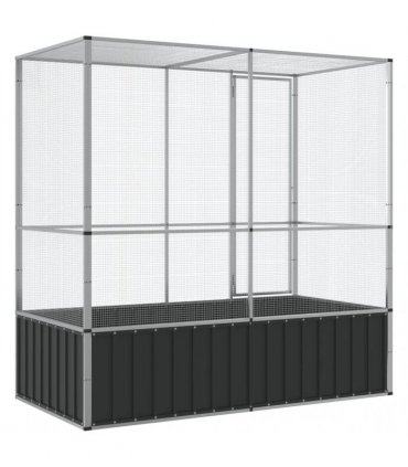 vidaXL Aviary Silver 210,5x107x212 cm Steel