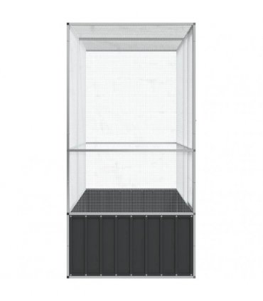 vidaXL Aviary Silver 210,5x107x212 cm Steel
