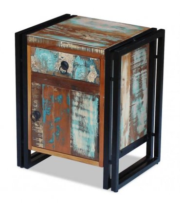vidaXL Bedside Cabinet Solid Reclaimed Wood