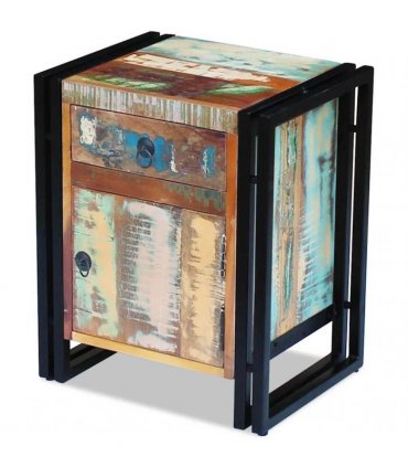 vidaXL Bedside Cabinet Solid Reclaimed Wood