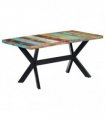 vidaXL Dining Table 160x80x75 cm Solid Reclaimed Wood