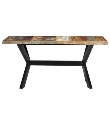 vidaXL Dining Table 160x80x75 cm Solid Reclaimed Wood