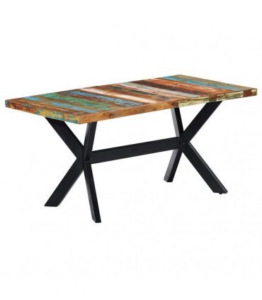 vidaXL Dining Table 160x80x75 cm Solid Reclaimed Wood