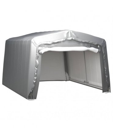 vidaXL Storage Tent 370x370 cm Steel Grey