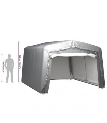 vidaXL Storage Tent 370x370 cm Steel Grey