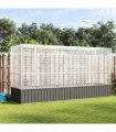 vidaXL Aviary with Extension Silver 418,5x107x212 cm Steel