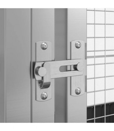 vidaXL Aviary with Extension Silver 418,5x107x212 cm Steel