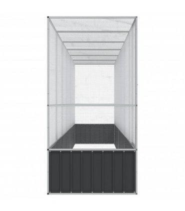 vidaXL Aviary with Extension Silver 626,5x107x212 cm Steel
