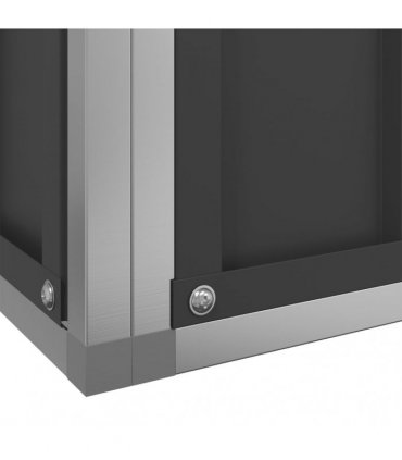 vidaXL Aviary with Extension Silver 1250,5x107x212 cm Steel