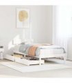 vidaXL Bed Frame without Mattress White 75x190 cm Solid Wood Pine