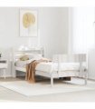 vidaXL Bed Frame without Mattress White 75x190 cm Solid Wood Pine