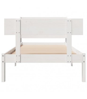 vidaXL Bed Frame without Mattress White 75x190 cm Solid Wood Pine
