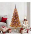 vidaXL Christmas Tree with LED Light Gold 150 cm PET and Steel
