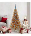vidaXL Christmas Tree with LED Light Gold 150 cm PET and Steel