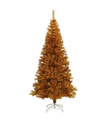 vidaXL Christmas Tree with LED Light Gold 180 cm PET and Steel