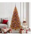 vidaXL Christmas Tree with LED Light Gold 180 cm PET and Steel