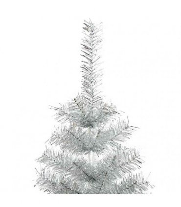 vidaXL Christmas Tree with LED Light Silver 180 cm PET and Steel