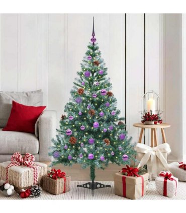 vidaXL Artificial Christmas Tree Green 150 cm PVC and Steel