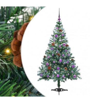 vidaXL Artificial Christmas Tree Green 150 cm PVC and Steel