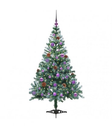 vidaXL Artificial Christmas Tree Green 150 cm PVC and Steel