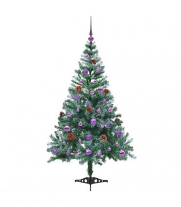 vidaXL Artificial Christmas Tree Green 150 cm PVC and Steel