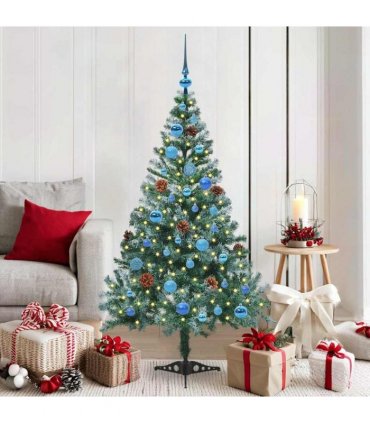 vidaXL Artificial Christmas Tree Green 150 cm PVC and Steel