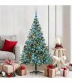 vidaXL Artificial Christmas Tree Green 150 cm PVC and Steel