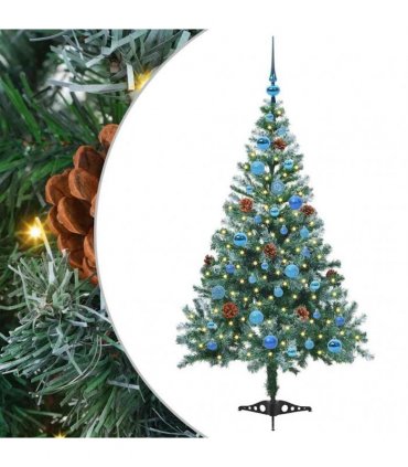 vidaXL Artificial Christmas Tree Green 150 cm PVC and Steel