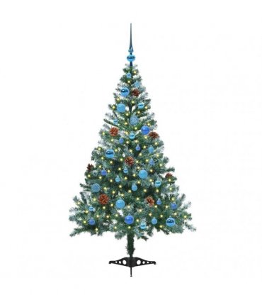 vidaXL Artificial Christmas Tree Green 150 cm PVC and Steel